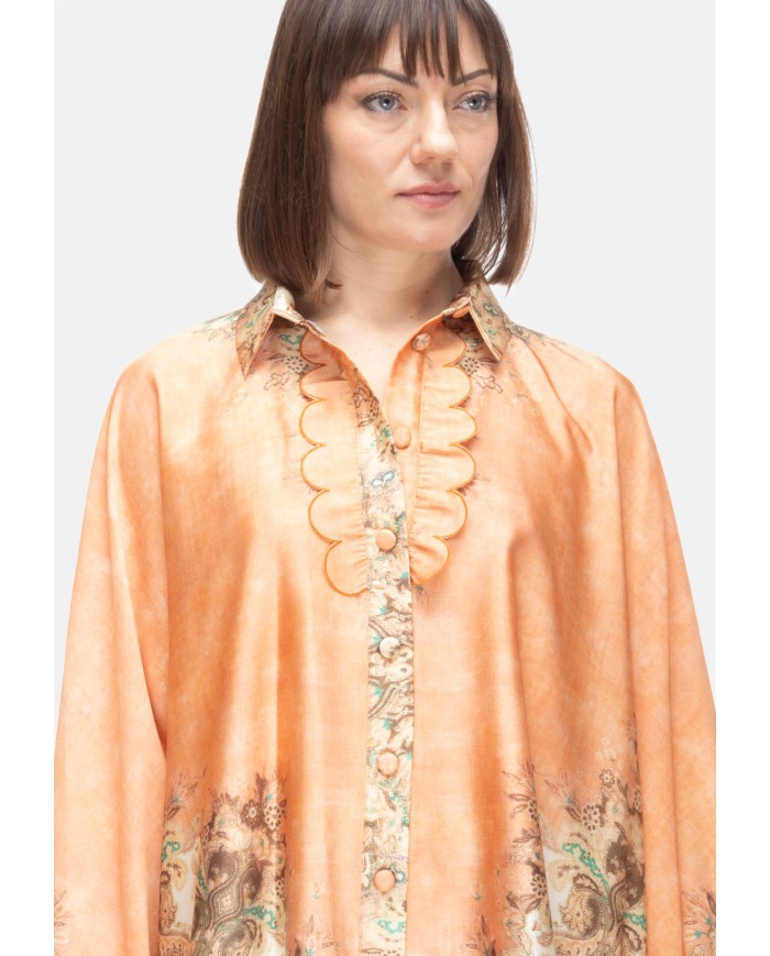 AMOSA Camicia donna poncho fantasia