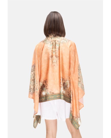 AMOSA Camicia donna poncho fantasia