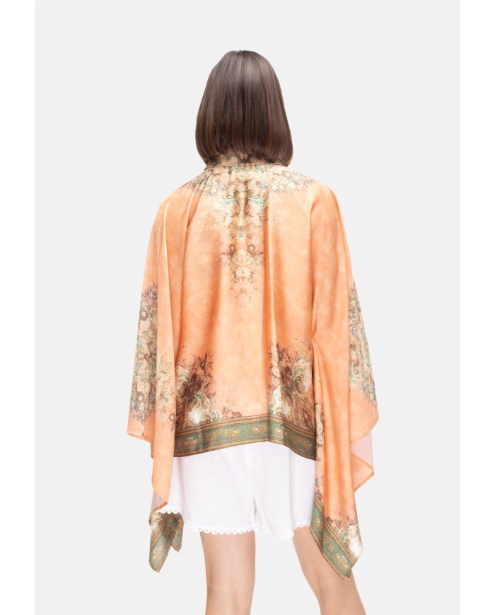 AMOSA Camicia donna poncho fantasia