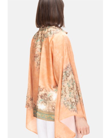 AMOSA Camicia donna poncho fantasia