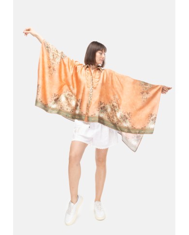 AMOSA Camicia donna poncho fantasia