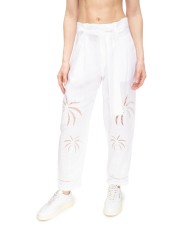 AMOSA Pantaloni donna lino Bianco