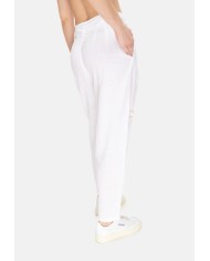 AMOSA Pantaloni donna lino Bianco