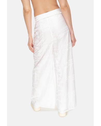 AMOSA Pantaloni donna sangallo bianco