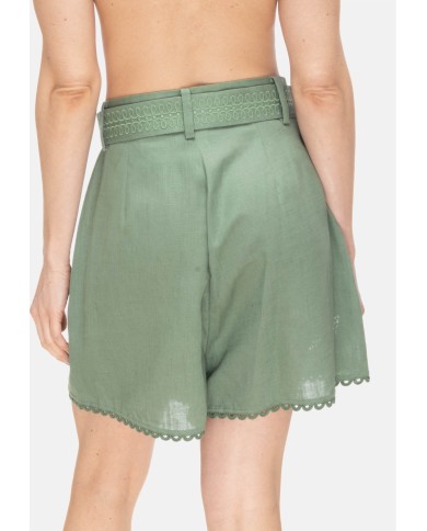 AMOSA Shorts donna con cintura Verde