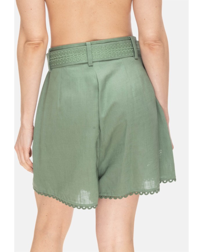 AMOSA Shorts donna con cintura Verde