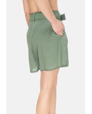 AMOSA Shorts donna con cintura Verde