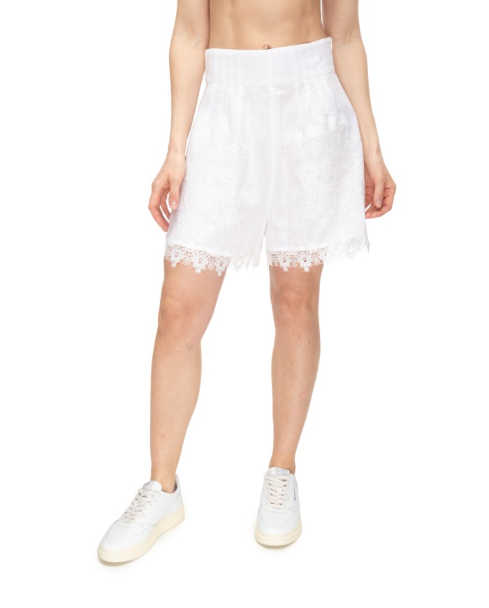 AMOSA Shorts donna pizzo bianco