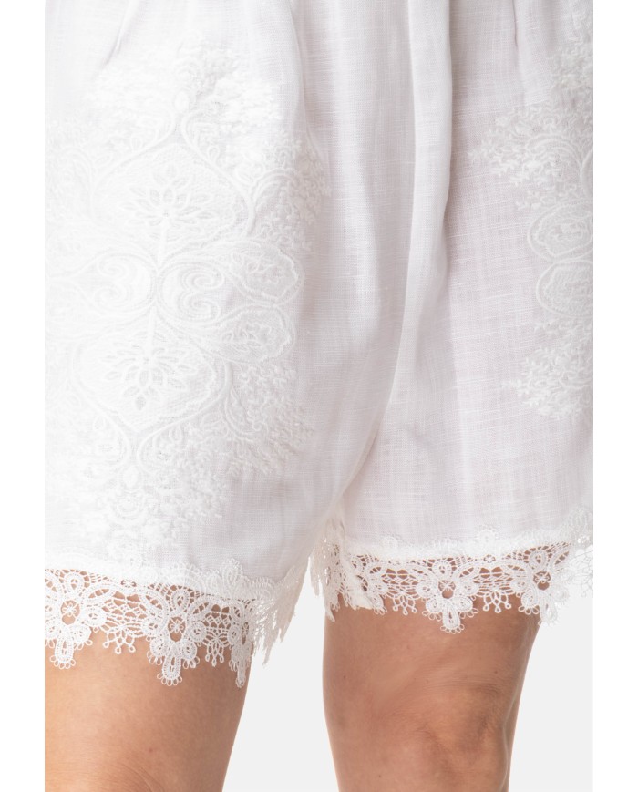 AMOSA Shorts donna pizzo bianco