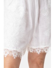 AMOSA Shorts donna pizzo bianco
