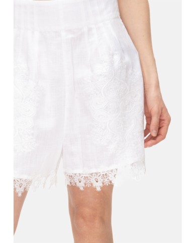 AMOSA Shorts donna pizzo bianco