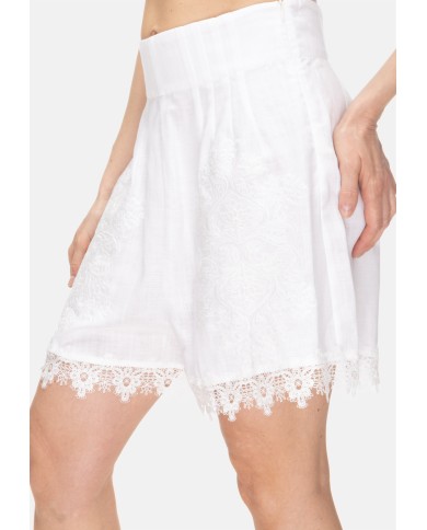 AMOSA Shorts donna pizzo bianco