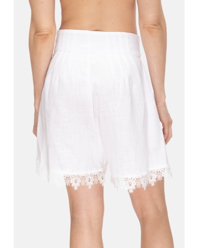 AMOSA Shorts donna pizzo bianco