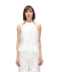 AMOSA Top donna sangallo bianco