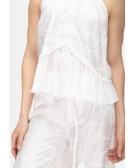 AMOSA Top donna sangallo bianco