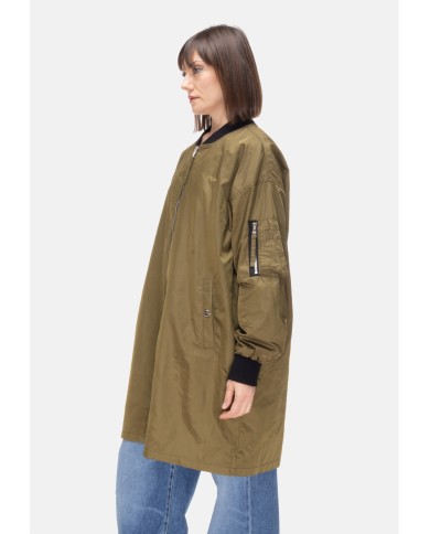 BOMBERS Giubbino lungo donna Verde