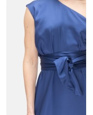 8PM Abito lungo donna monospalla blu