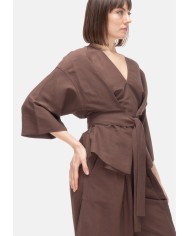 8PM Camicia kimono donna con cintura marrone