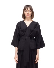 8PM Camicia kimono donna con cintura Nera