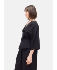 8PM Camicia kimono donna con cintura Nera