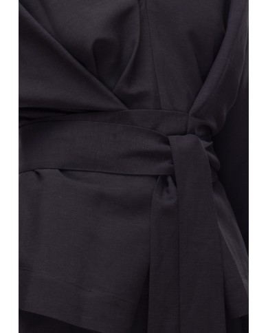 8PM Camicia kimono donna con cintura Nera