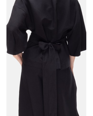 8PM Camicia kimono donna con cintura Nera