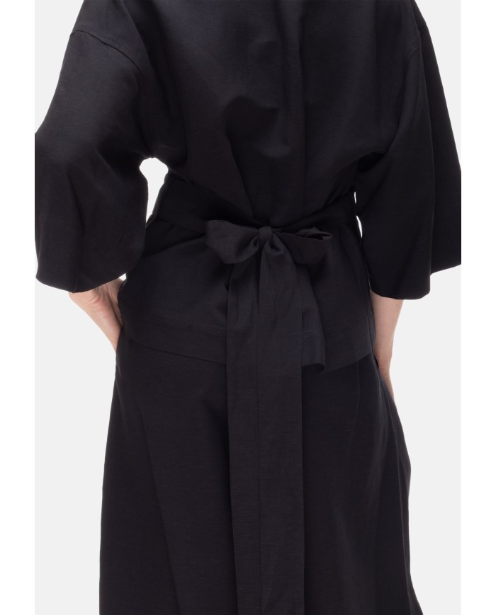 8PM Camicia kimono donna con cintura Nera
