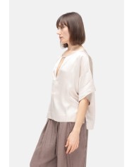 8PM Camicia donna scollo V Avorio