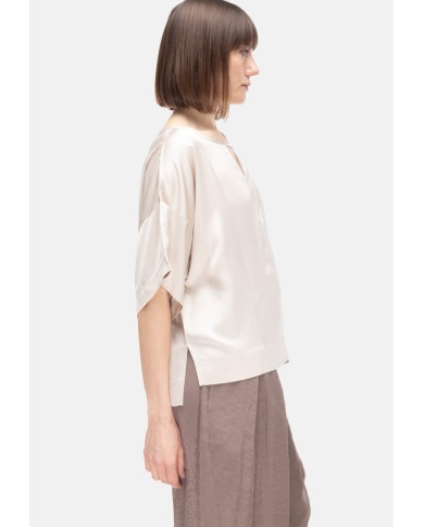 8PM Camicia donna scollo V Avorio