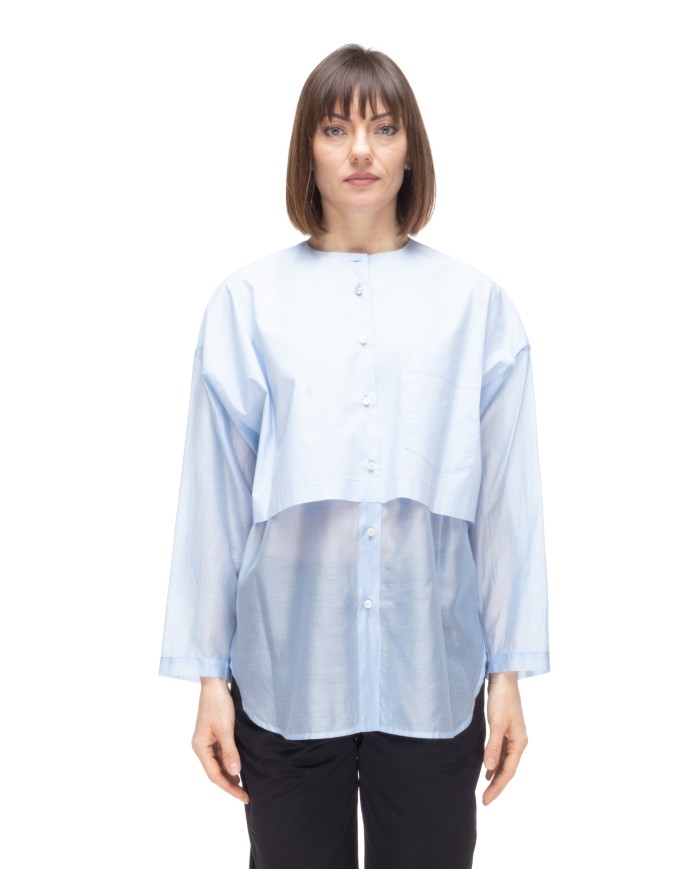 8PM Camicia coreana donna Azzurra