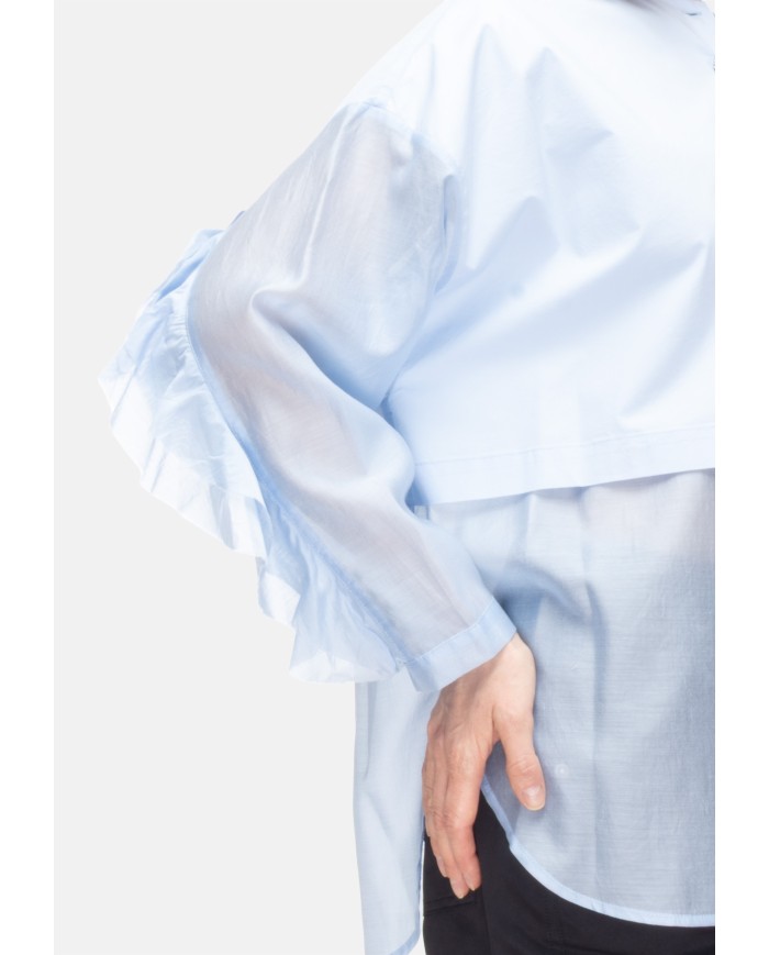 8PM Camicia coreana donna Azzurra