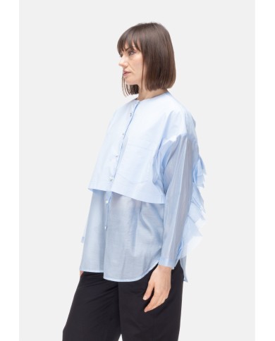 8PM Camicia coreana donna Azzurra