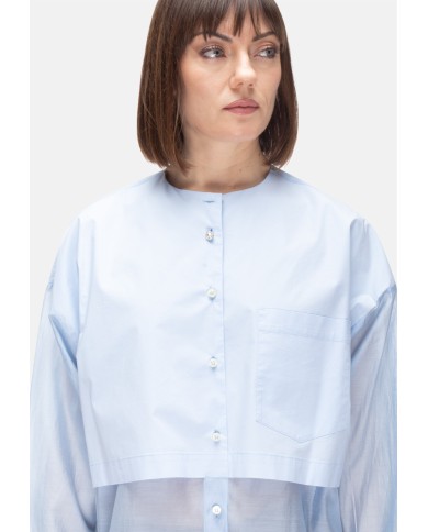 8PM Camicia coreana donna Azzurra