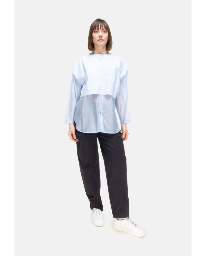 8PM Camicia coreana donna Azzurra