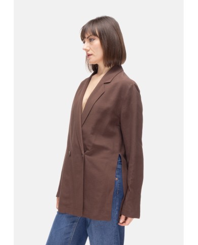 8PM Giacca donna spacchi laterali Berlino Cioccolato