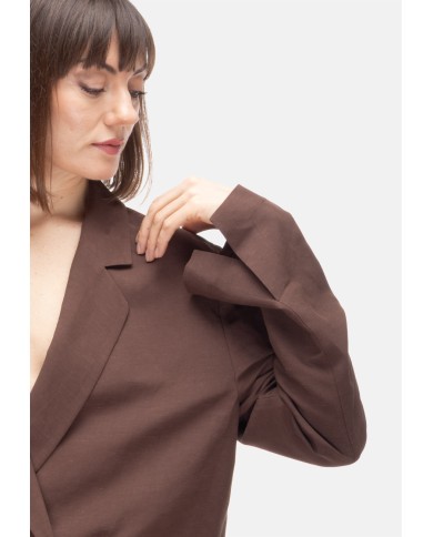 8PM Giacca donna spacchi laterali Berlino Cioccolato