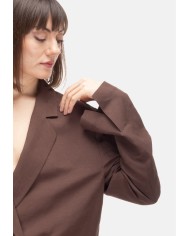 8PM Giacca donna spacchi laterali Berlino Cioccolato
