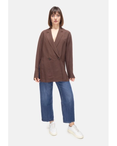 8PM Giacca donna spacchi laterali Berlino Cioccolato