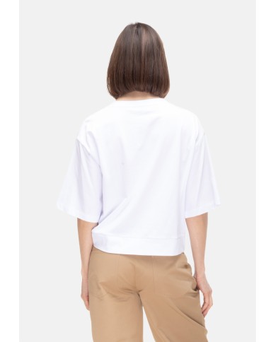 8PM T-shirt donna Kuala cropped bianca