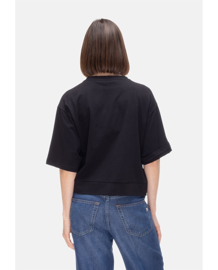 8PM T-shirt donna Kuala cropped Nera