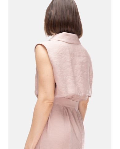 8PM Gilet lungo donna Dubai rosa