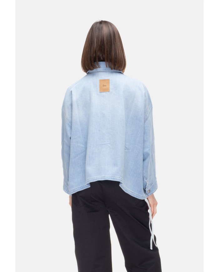 8PM Camicia jeans donna Glasgow Azzurro