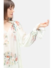 SEMI COUTURE Blusa donna stampa floreale verde acqua