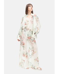 SEMI COUTURE Blusa donna stampa floreale verde acqua