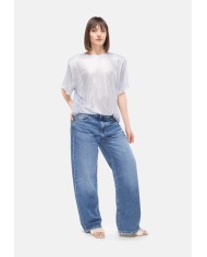 TWENTYFOURHAITCH T-shirt donna strass Argento