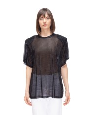 TWENTYFOURHAITCH T-shirt donna strass Nera
