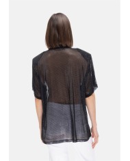 TWENTYFOURHAITCH T-shirt donna strass Nera