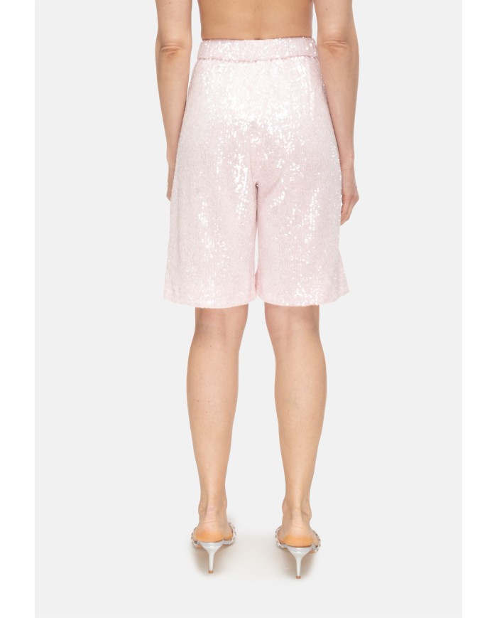 TWENTYFOURHAITCH Bermuda donna paillettes Rosa