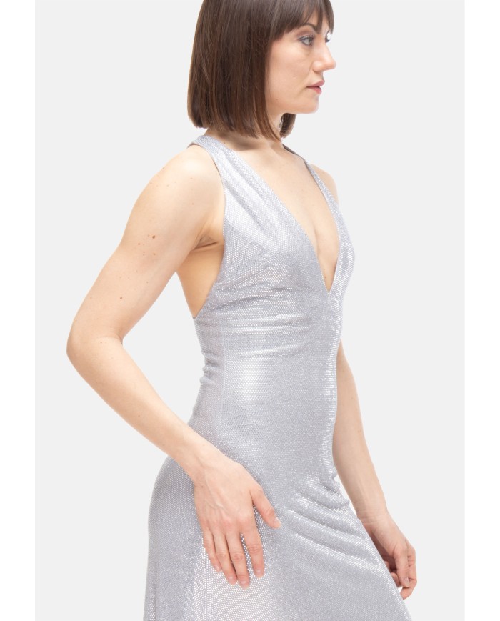 TWENTYFOURHAITCH Vestito donna strass Argento