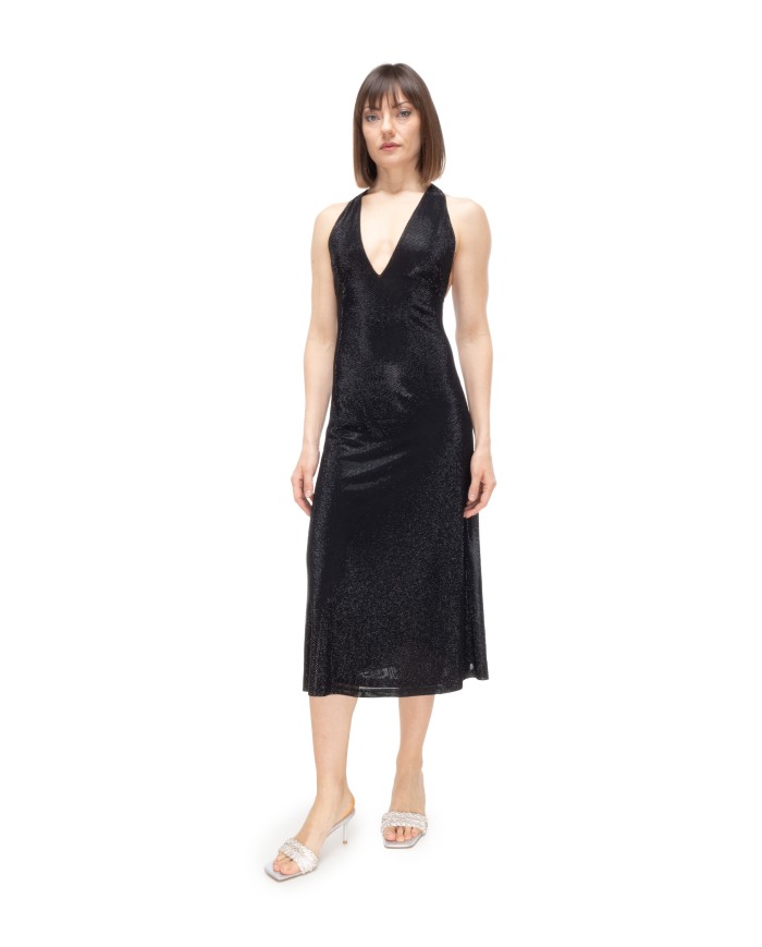 TWENTYFOURHAITCH Vestito donna strass Nero